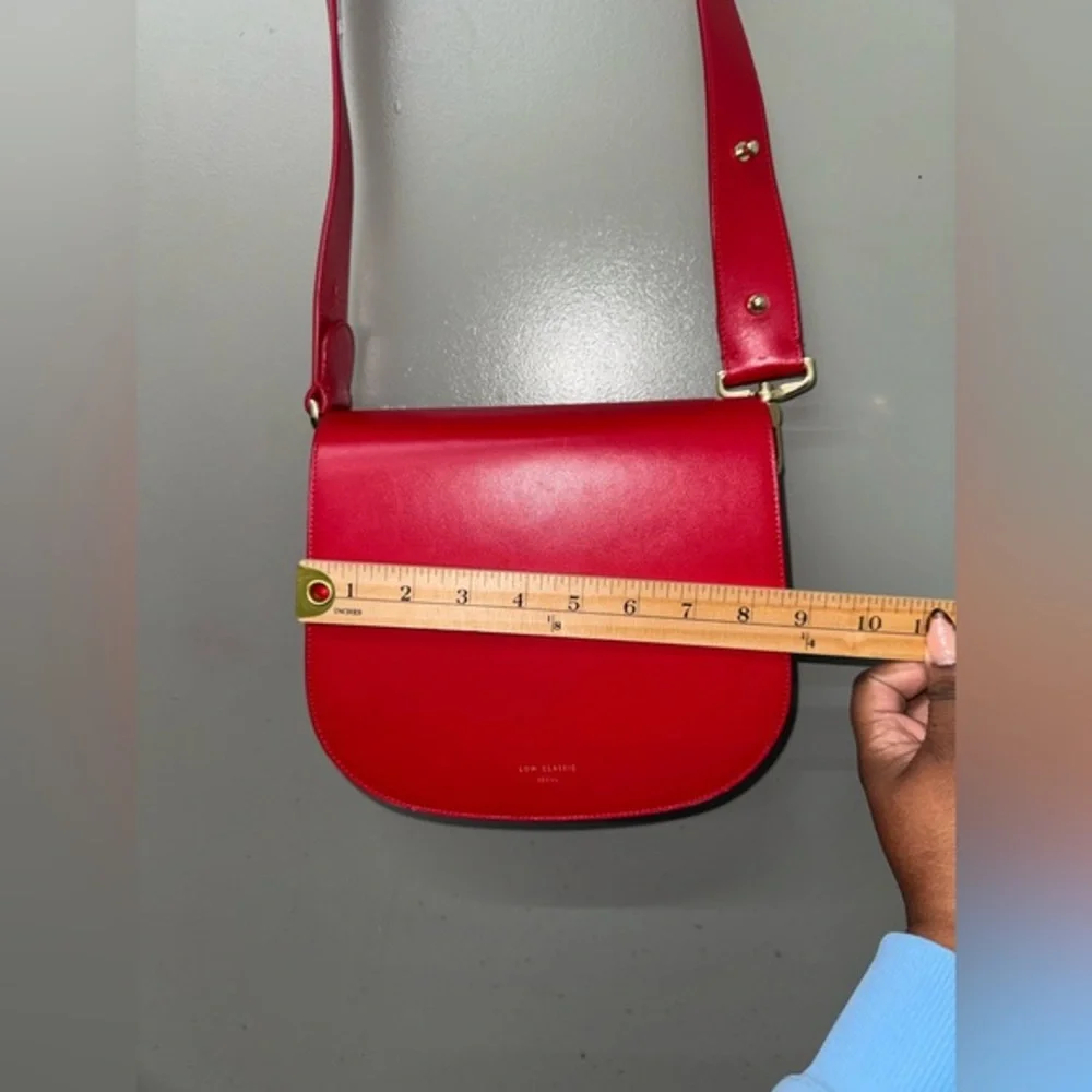 LOW‎ CLASSIC color block Red Leather Crossbody Bag